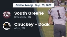 Recap: South Greene  vs. Chuckey - Doak  2022