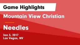Mountain View Christian  vs Needles Game Highlights - Jan 3, 2017