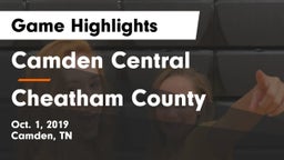 Camden Central  vs Cheatham County  Game Highlights - Oct. 1, 2019