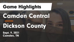 Camden Central  vs Dickson County  Game Highlights - Sept. 9, 2021