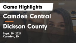 Camden Central  vs Dickson County  Game Highlights - Sept. 30, 2021