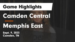 Camden Central  vs Memphis East Game Highlights - Sept. 9, 2023