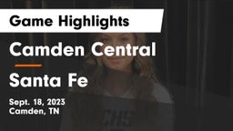 Camden Central  vs Santa Fe  Game Highlights - Sept. 18, 2023