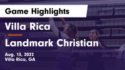Villa Rica  vs Landmark Christian  Game Highlights - Aug. 13, 2022