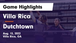 Villa Rica  vs Dutchtown  Game Highlights - Aug. 13, 2022