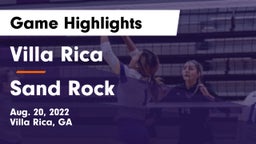 Villa Rica  vs Sand Rock Game Highlights - Aug. 20, 2022