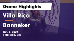 Villa Rica  vs Banneker Game Highlights - Oct. 6, 2022