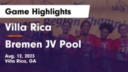 Villa Rica  vs Bremen JV Pool Game Highlights - Aug. 12, 2023