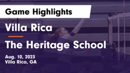 Villa Rica  vs The Heritage School Game Highlights - Aug. 10, 2023