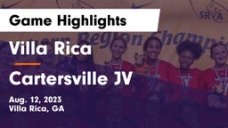 Villa Rica  vs Cartersville JV Game Highlights - Aug. 12, 2023