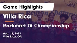 Villa Rica  vs Rockmart JV Championship Game Highlights - Aug. 12, 2023