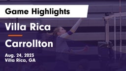 Villa Rica  vs Carrollton  Game Highlights - Aug. 24, 2023