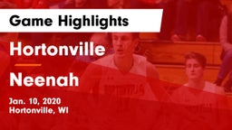 Hortonville  vs Neenah  Game Highlights - Jan. 10, 2020