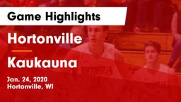 Hortonville  vs Kaukauna  Game Highlights - Jan. 24, 2020