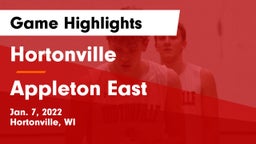 Hortonville  vs Appleton East  Game Highlights - Jan. 7, 2022