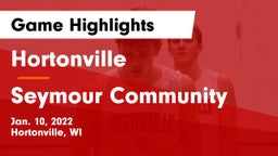 Hortonville  vs Seymour Community  Game Highlights - Jan. 10, 2022