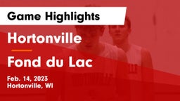 Hortonville  vs Fond du Lac  Game Highlights - Feb. 14, 2023