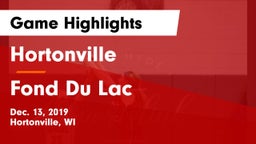 Hortonville  vs Fond Du Lac Game Highlights - Dec. 13, 2019