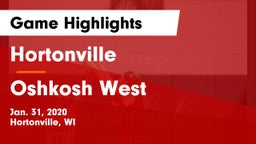 Hortonville  vs Oshkosh West  Game Highlights - Jan. 31, 2020