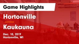 Hortonville  vs Kaukauna  Game Highlights - Dec. 10, 2019