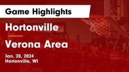 Hortonville  vs Verona Area  Game Highlights - Jan. 20, 2024