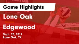 Lone Oak  vs Edgewood  Game Highlights - Sept. 20, 2019