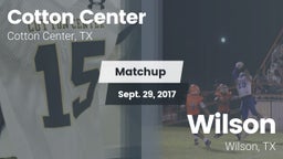 Matchup: Cotton Center High S vs. Wilson  2017