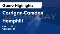 Corrigan-Camden  vs Hemphill  Game Highlights - Oct. 12, 2021