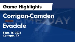 Corrigan-Camden  vs Evadale  Game Highlights - Sept. 16, 2022