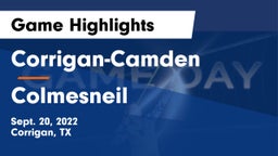 Corrigan-Camden  vs Colmesneil  Game Highlights - Sept. 20, 2022