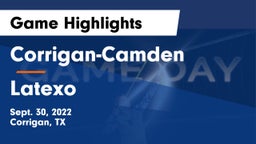 Corrigan-Camden  vs Latexo  Game Highlights - Sept. 30, 2022