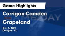 Corrigan-Camden  vs Grapeland  Game Highlights - Oct. 4, 2022