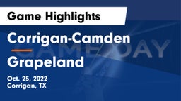 Corrigan-Camden  vs Grapeland  Game Highlights - Oct. 25, 2022