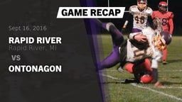 Recap: Rapid River  vs. Ontonagon  2016