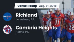 Recap: Richland  vs. Cambria Heights  2018