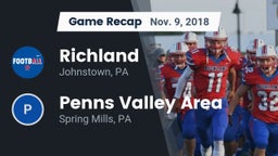 Recap: Richland  vs. Penns Valley Area  2018