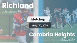 Matchup: Richland  vs. Cambria Heights  2019