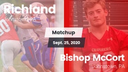 Matchup: Richland  vs. Bishop McCort  2020