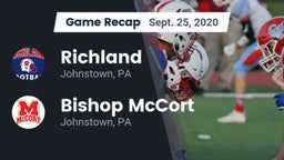 Recap: Richland  vs. Bishop McCort  2020