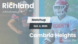 Matchup: Richland  vs. Cambria Heights  2020