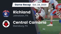 Recap: Richland  vs. Central Cambria  2020