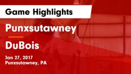 Punxsutawney  vs DuBois  Game Highlights - Jan 27, 2017