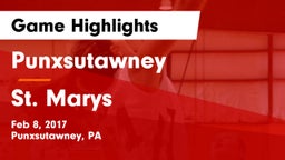 Punxsutawney  vs St. Marys  Game Highlights - Feb 8, 2017