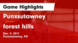 Punxsutawney  vs forest hills Game Highlights - Dec. 9, 2017