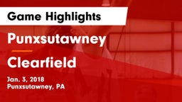 Punxsutawney  vs Clearfield  Game Highlights - Jan. 3, 2018