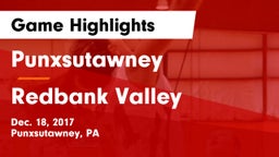 Punxsutawney  vs Redbank Valley  Game Highlights - Dec. 18, 2017