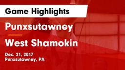 Punxsutawney  vs West Shamokin  Game Highlights - Dec. 21, 2017