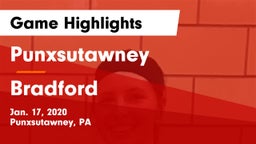Punxsutawney  vs Bradford  Game Highlights - Jan. 17, 2020