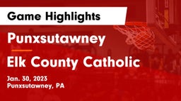 Punxsutawney  vs Elk County Catholic  Game Highlights - Jan. 30, 2023