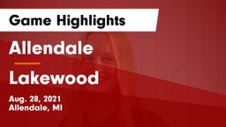 Allendale  vs Lakewood  Game Highlights - Aug. 28, 2021